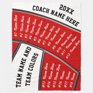 All Players Name, Your Text Volleyball Coach Gifts Fleece Blanket