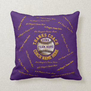 ALL Player's Names Baseball Coach Gift Ideas Cushion