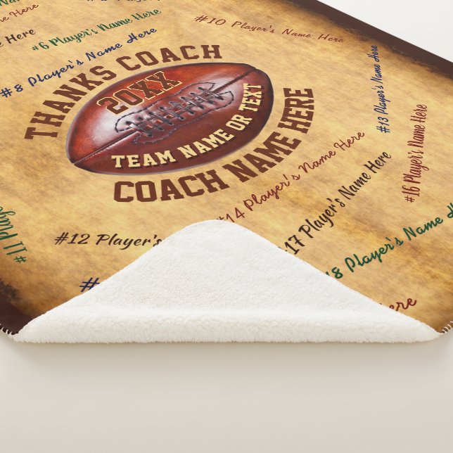 All Player's, Team, Coach NAMES Football Blanket (3/4)