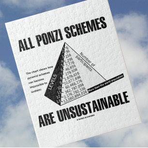 All Ponzi Schemes Are Unsustainable (Econ Humour) Jigsaw Puzzle