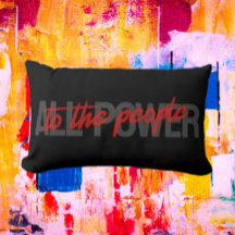 All Power to the People Throw Pillow – Bold