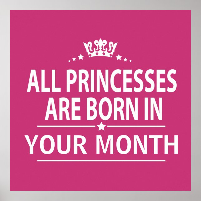 All princesses born in poster (Front)