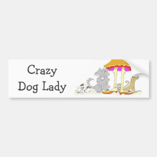 All Proceeds to Animal Charity Crazy Dog Lady Bumper Sticker