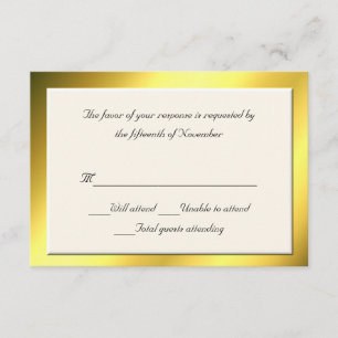 All Purpose Cream and Gold Response Card