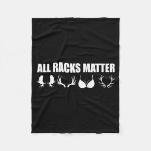 All Racks Funny Hunting Lover Deer Antlers Adult Fleece Blanket