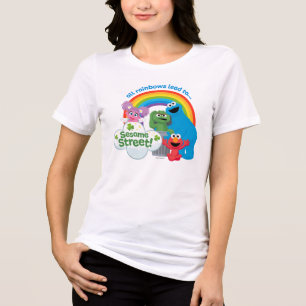 All Rainbows Lead to Sesame Street Tri-Blend Shirt