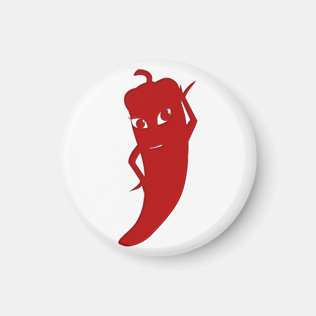 All Red Hot Pepper Diva Magnet (Front)