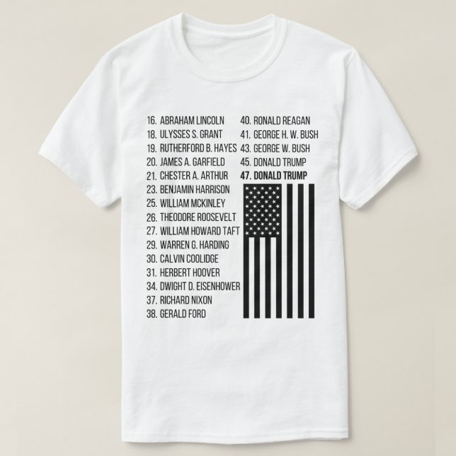All Republican Presidents in America T-Shirt (Design Front)