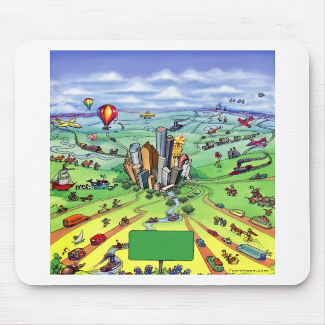 All Roads Lead to Houston Texas Mouse Pad (Front)