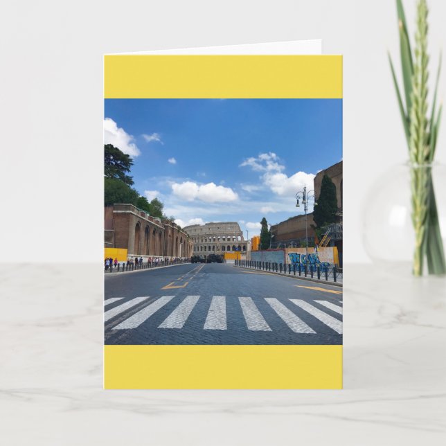 All Roads Lead to Rome Blank Greeting Card (Front)