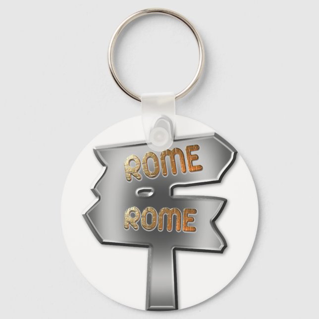 ALL ROADS LEAD TO ROME KEY RING (Front)