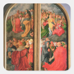 All Saints Day altarpiece Square Sticker