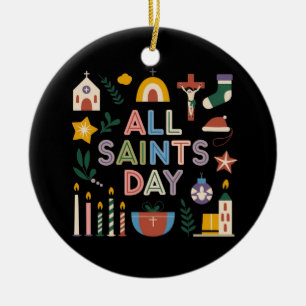 All Saints Day Celebrate the Meaningful Day Ceramic Tree Decoration