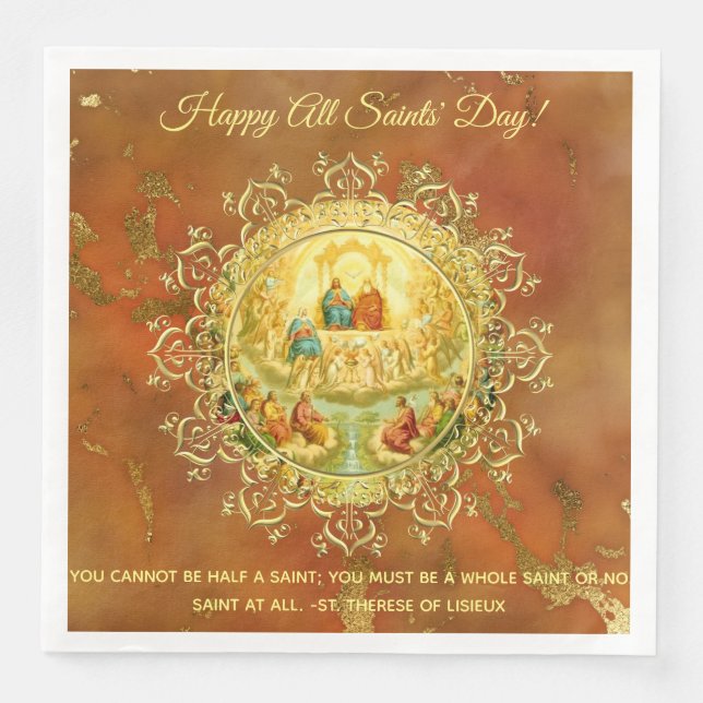ALL SAINTS DAY FEAST DAY PARTY CELEBRATION NAPKIN (Front)
