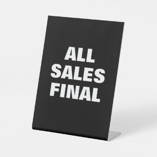 All Sale Final Sign, Retail Store Signage, Pedestal Sign