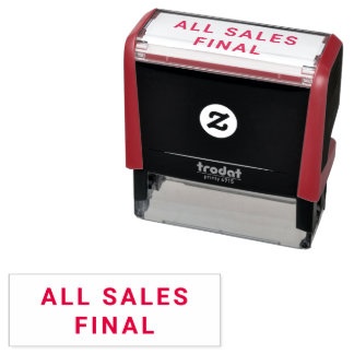 ALL SALES FINAL Business Self-inking Stamp RED
