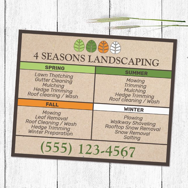 All Season Lawn Care  Landscaping Flyer (Creator Uploaded)
