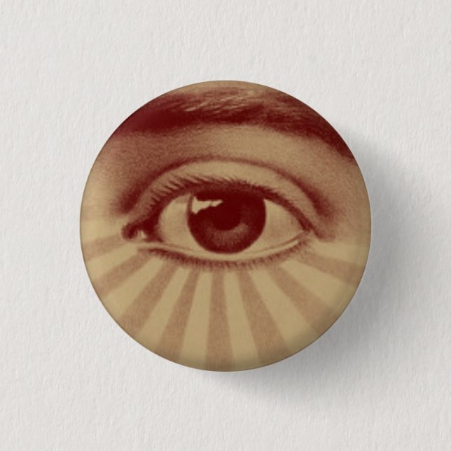 All Seeing Eye 3 Cm Round Badge (Front)