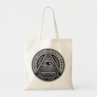 All seeing eye budget tote bag