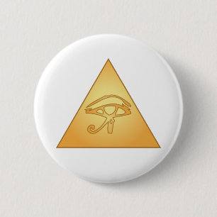 All Seeing Eye / Eye of Horus: 6 Cm Round Badge
