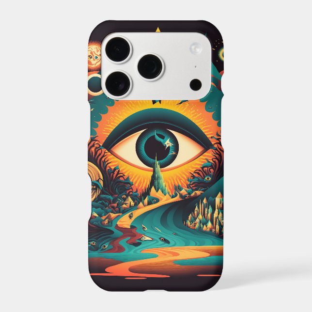 All Seeing Eye iPhone Case | Psychedelic Art (Back)
