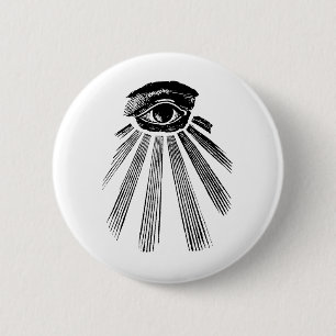 All Seeing Eye Mason 6 Cm Round Badge