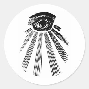 All Seeing Eye Mason Classic Round Sticker