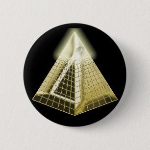 All Seeing Eye Pyramid Button