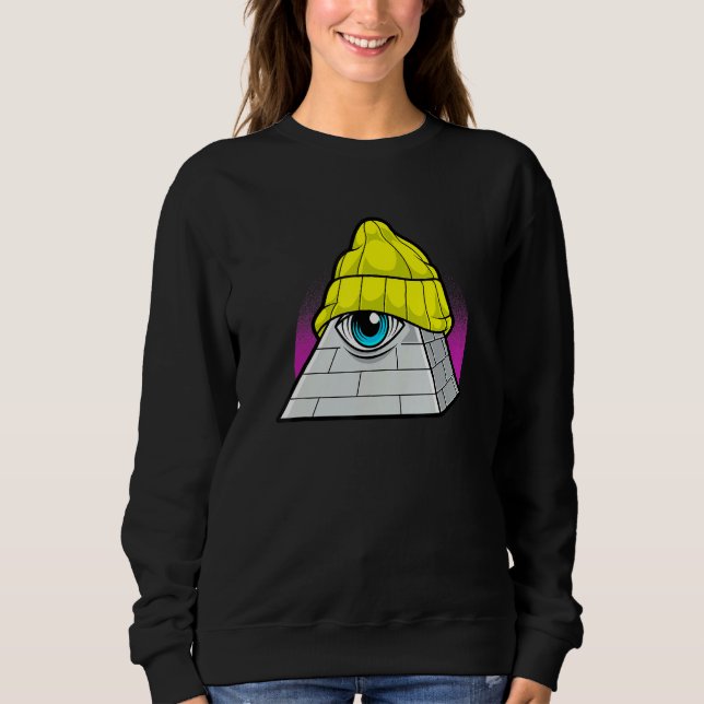 All Seeing Eyes Illuminati In Swag Sweatshirt (Front)