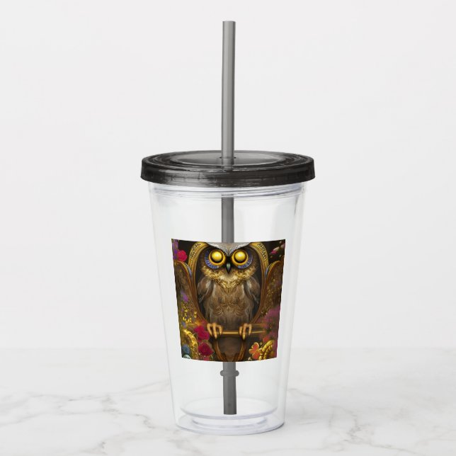 All-Seeing Owl Acrylic Tumbler (Front)