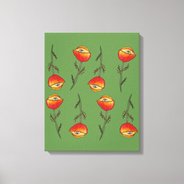 All Seing Poppy Flower Art Print (Front)