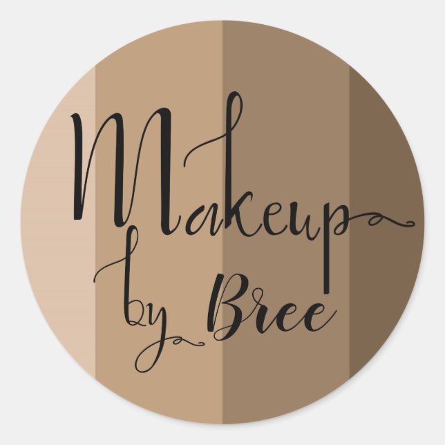 All Shades Foundation Skin Make Up Artist Classic Round Sticker (Front)