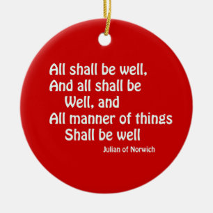 All Shall Be Well Ceramic Tree Decoration