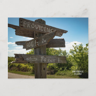 All Signs Point to Prudence Island POST CARD