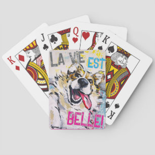 All smiling playing cards