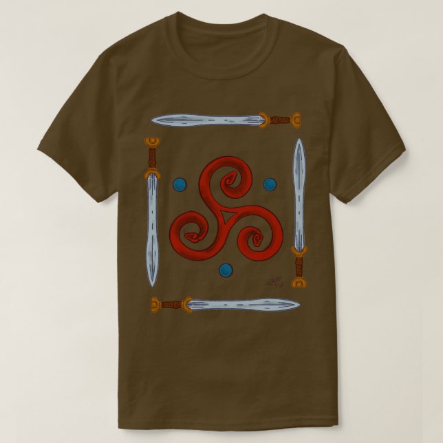 All Snakes Day Triskel by Haunting Beauty Art  T-Shirt (Design Front)
