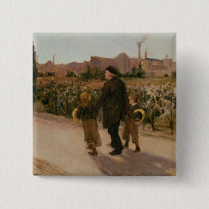 All Souls' Day, c.1882 15 Cm Square Badge