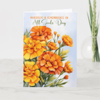 All Souls' Day Remembrance Marigolds Blank