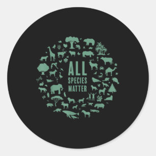 All Species Global Warming Awareness Earth Day Classic Round Sticker