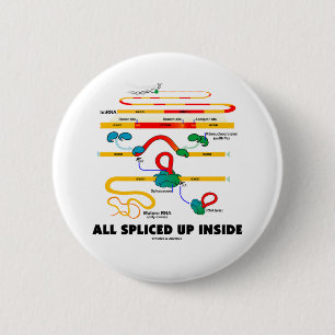 All Spliced Up Inside (RNA Splicing) 6 Cm Round Badge