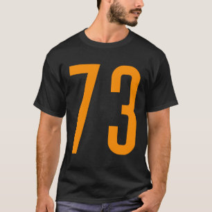 All Sports Fan Favourite Orange Number 73 Jersey T-Shirt