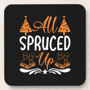 All Spruced Up Christmas Design-85675 Coaster