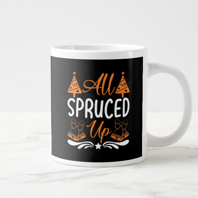 All Spruced Up Christmas Design-85675 Large Coffee Mug (Right)