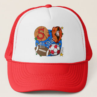 All Star 5th Birthday T-shirts and Gifts Trucker Hat