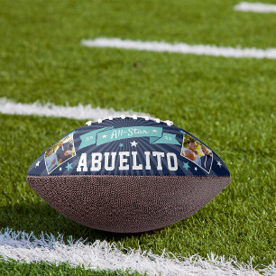 All Star Abuelito   Custom Grandpa Photo Football