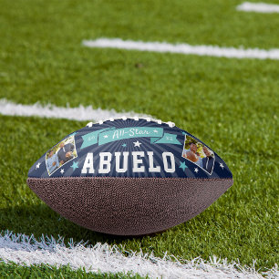 All Star Abuelo   Custom Grandpa Photo Football