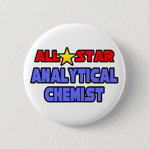 All Star Analytical Chemist 6 Cm Round Badge