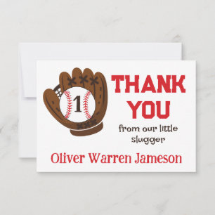 All-Star Baby Boy's 1st Birthday Thank You Card