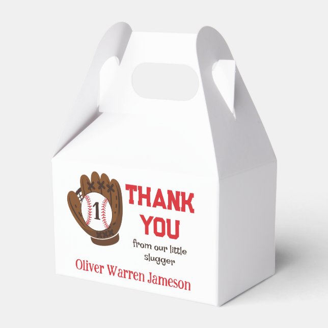 All-Star Baby Boy's 1st Birthday Thank You Favour Box (Front Side)