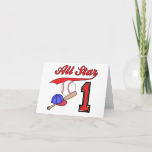 All Star Baseball 1st Birthday Fill-in Invitation